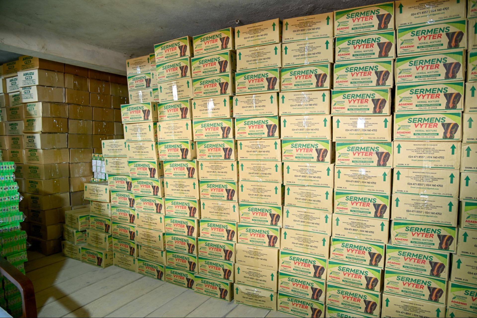 Marfcos Herbal storefront hero promoting warehouse products