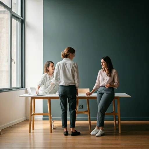 Consulting team collaborating