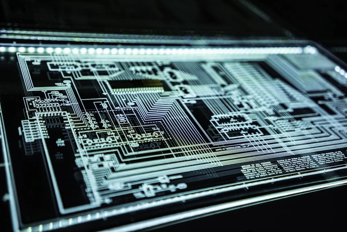 Modern data center with server infrastructure and cybersecurity systems